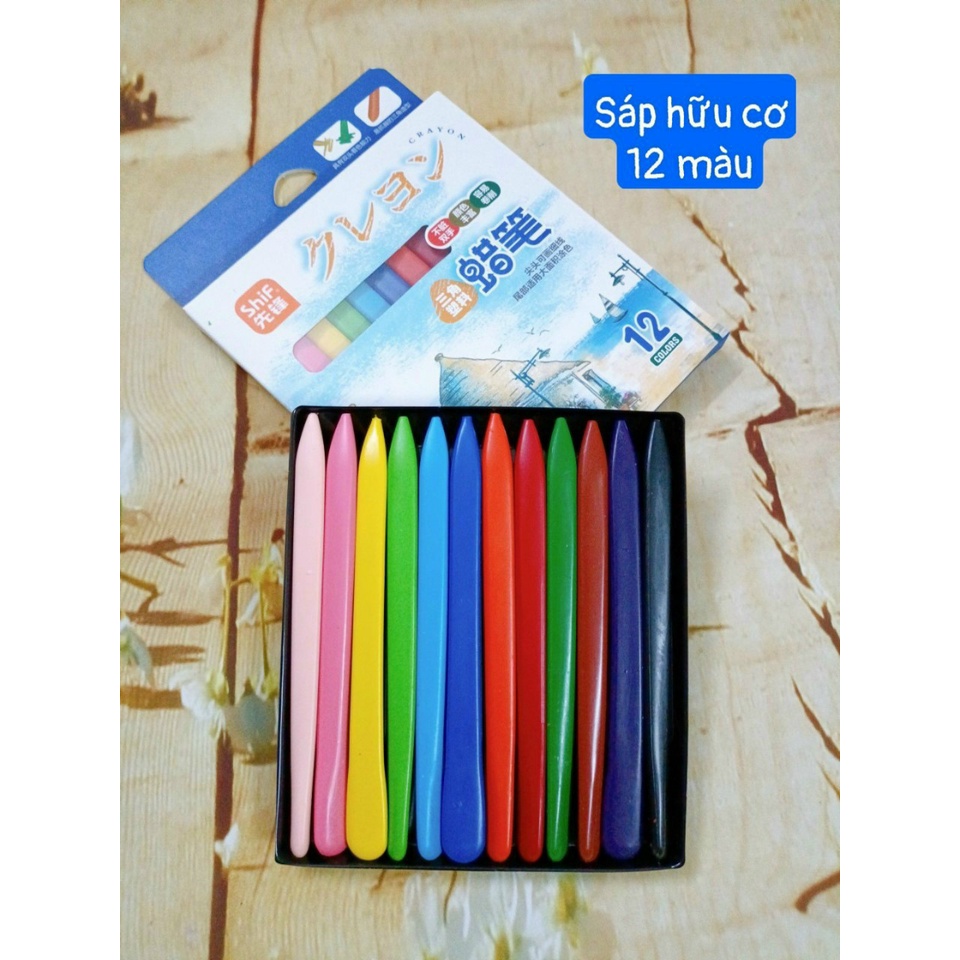 Bộ 18 Bút Sáp Màu Hữu Cơ tự nhiên an toàn cho bé và không bị lem tay