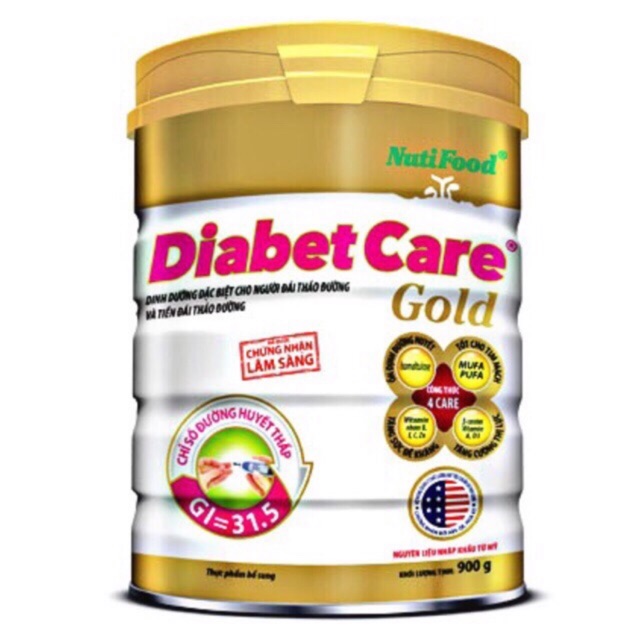 Sữa bột Diabet Care Gold cho người tiểu đường lon 900g