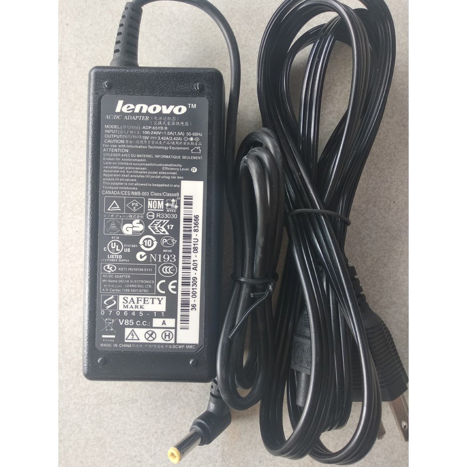 Sạc laptop lenovo 19v-3.42a