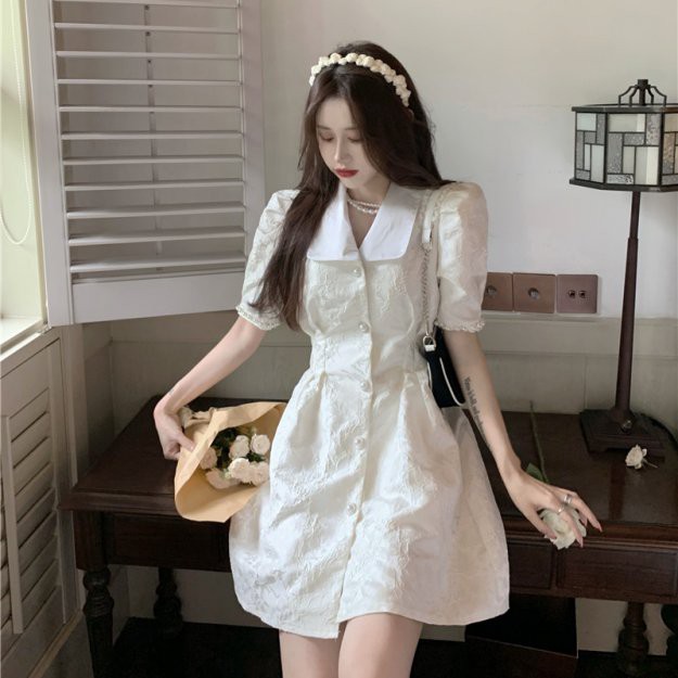 ĐẦM GẤM NÚT NGỌC NỮ TÍNH (V1133)