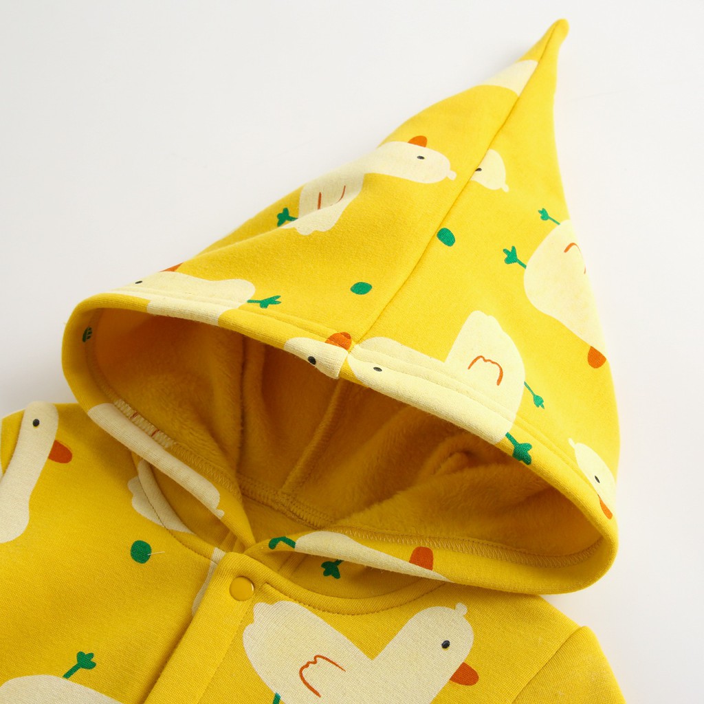 Áo Liền Quần Sanlutoz Có Mũ Trùm Đầu Thời Trang Mùa Đông Dễ Thương Cho Bé