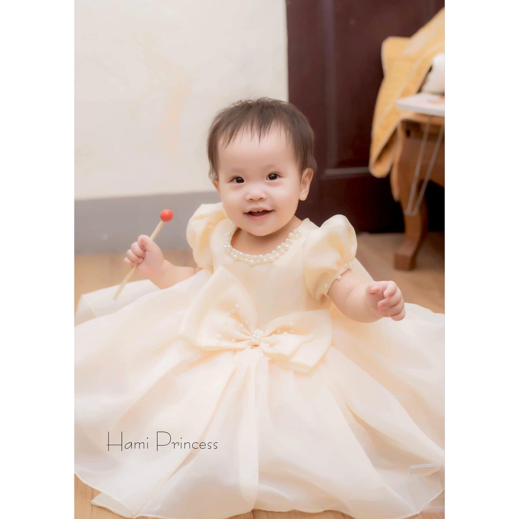 Váy Công Chúa Voan Hàn Cườm Dễ Thương Cho Bé HAMI PRINCESS ❤️ Tặng Kèm Phụ Kiện