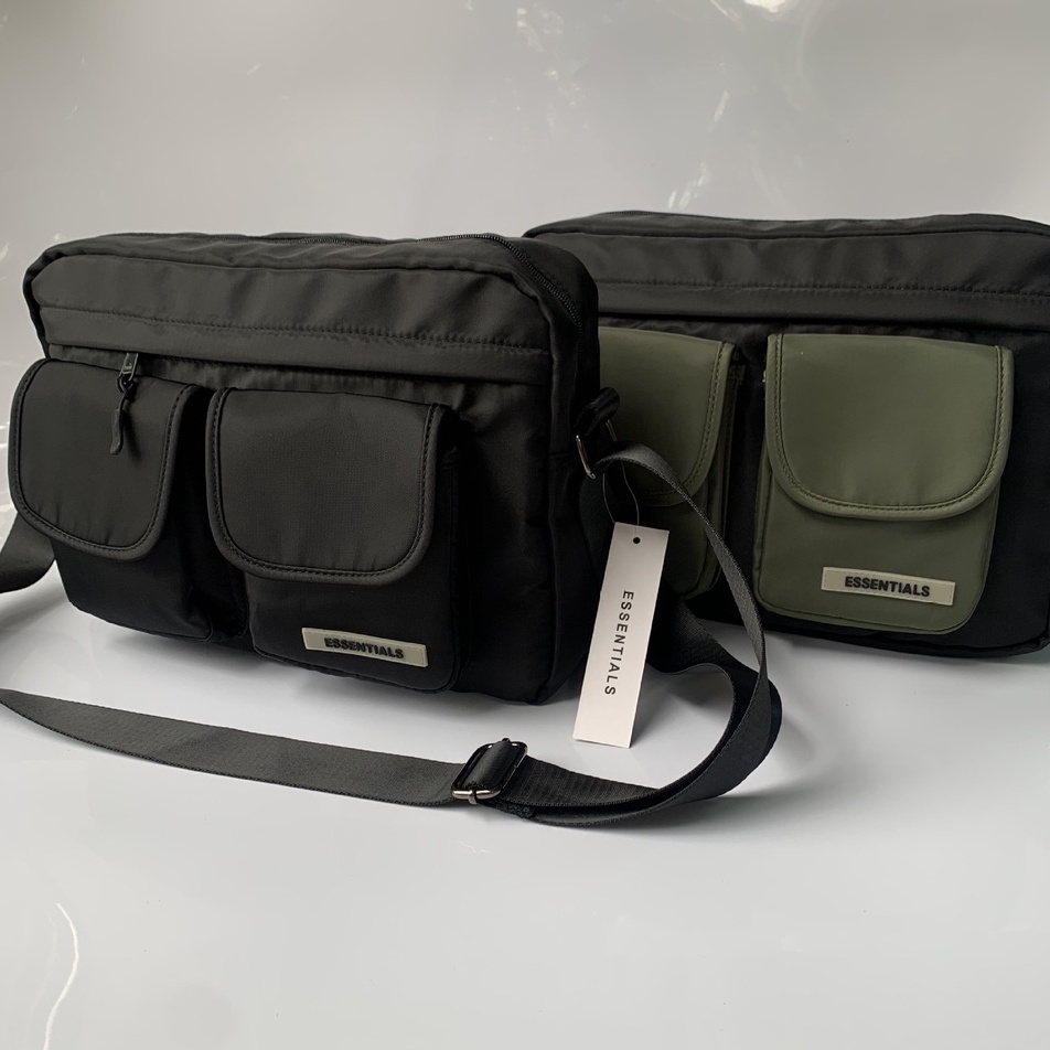 Túi đeo chéo Essentials FOG, Cặp đeo hông Fear Of God Essentials Ss2022, Vải Canvas chống nước BapeVN