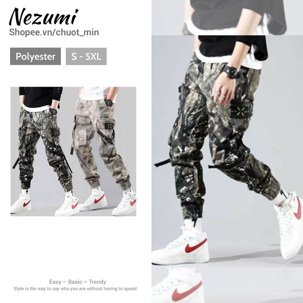 Quần jogger túi hộp unisex nam nữ boxpant ulzzang camo hiphop