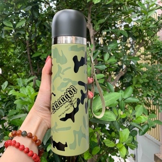 Bình lính giữ nhiệt cao cấp nút bấm , giúp giữ nhiệt tốt hơn , 500 ml