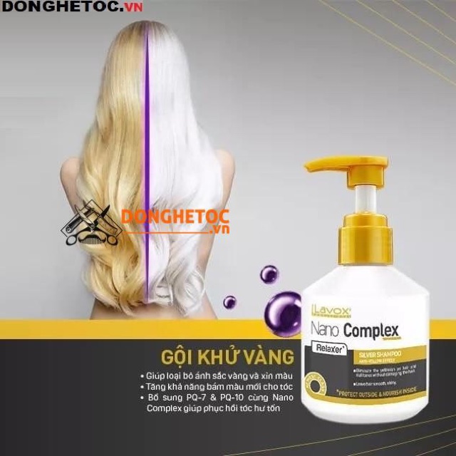 Dầu gội tím khử ánh vàng cho tóc và giữ màu tóc nhuộm Lavox Elgon / Galistore