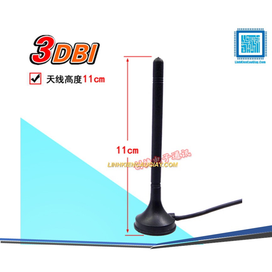 Anten kéo dài Wifi 3DB 2.4g/5g/5.8g SMA Chân kim