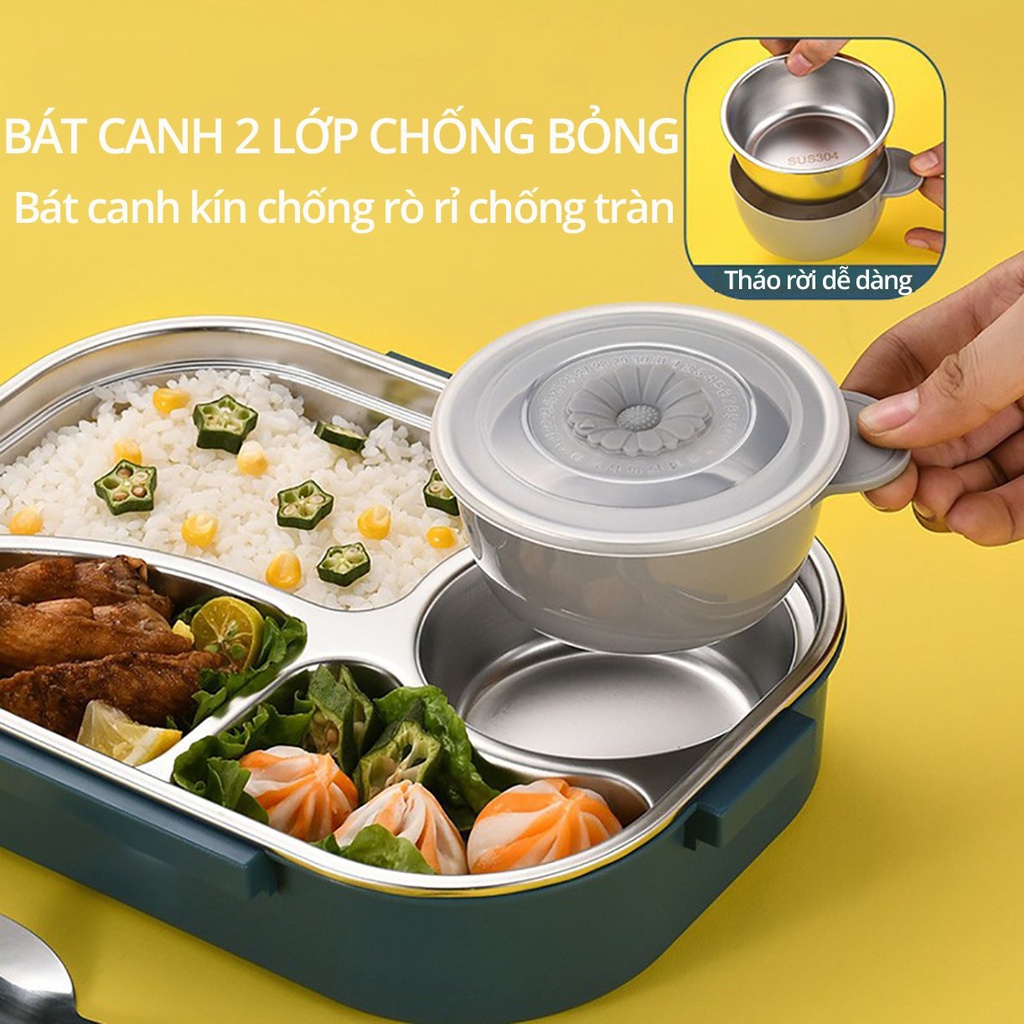 Hộp Đựng Cơm Giữ Nhiệt Inox 304 FANTASTIC - Khay Đựng Cơm Giữ Nhiệt -
