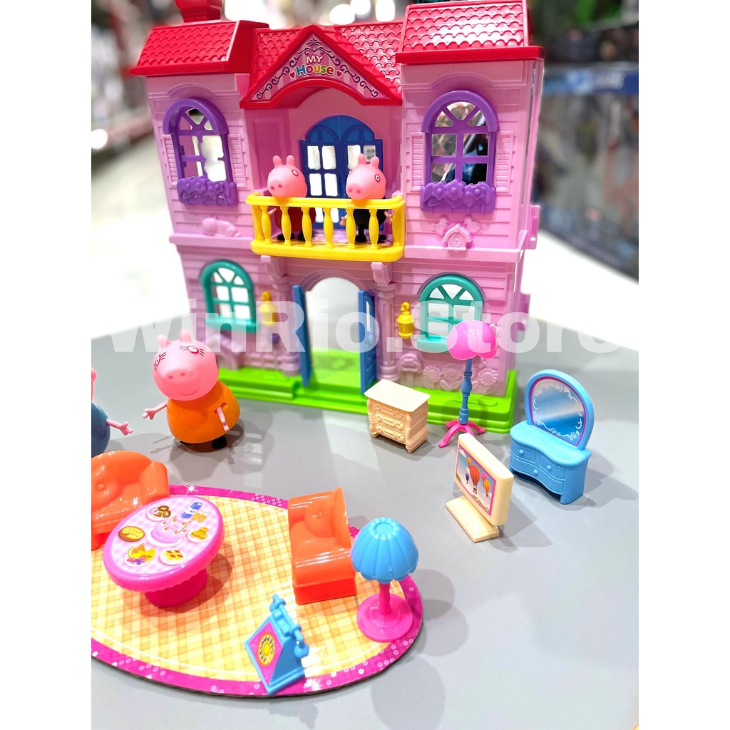 Đồ Chơi Heo Peppa Heo Peppa Pig Bộ Đồ Chơi Nhà Của Heo Peppa Và Các Phụ Kiện Đi Kèm WinRio.Store