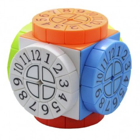 Rubik Time Machine Stickerless Cube 2x2 Dán Sẵn Sticker Có Số Rubik Biến Thể 6 Mặt