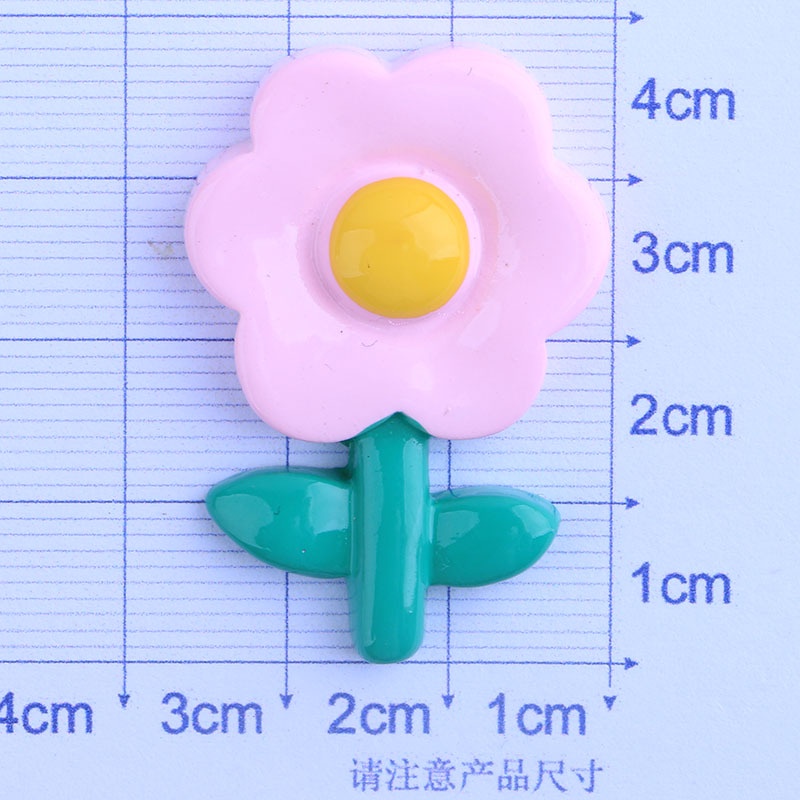 Set 5 Miếng Dán Kẹp Trang Trí Tủ Lạnh/Điện Thoại/Cốc Nước Hình Hoa Hướng Dương Bằng Nhựa Resin