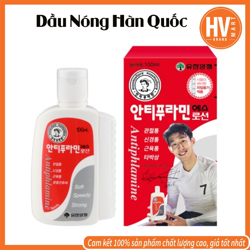 [Hàng Chuẩn] Dầu Nóng Antiphlamine Hàn Quốc Chai 100ml 안티푸라민에스로션