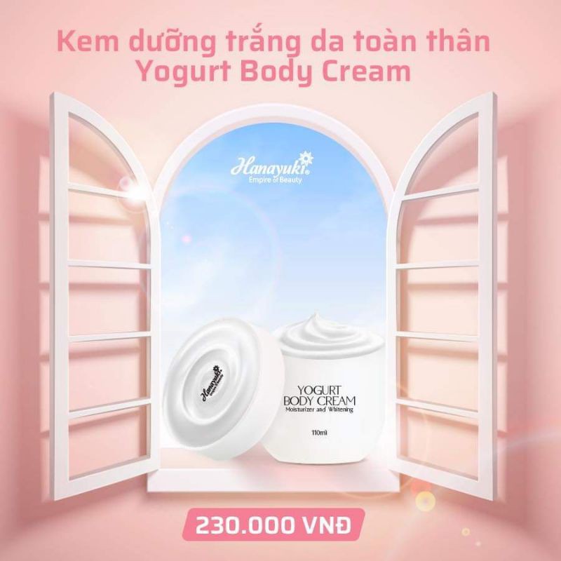 Kem Dưỡng Trắng Da Toàn Thân Yogurt Body Cream Hanayuki