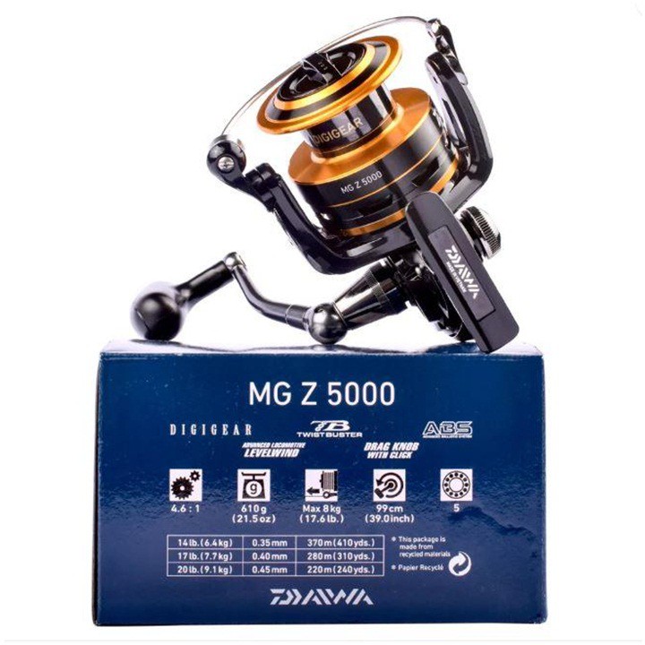 Máy Câu Cá Siêu Bền DAIWA MG Z3000, Z4000, Z5000 Hàng Chất Lượng Cao