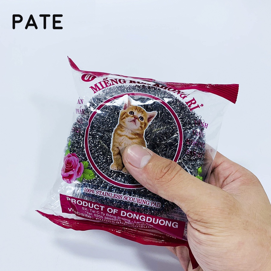 Miếng cọ Xoong Nồi Con Mèo Inox Đông Dương loại day