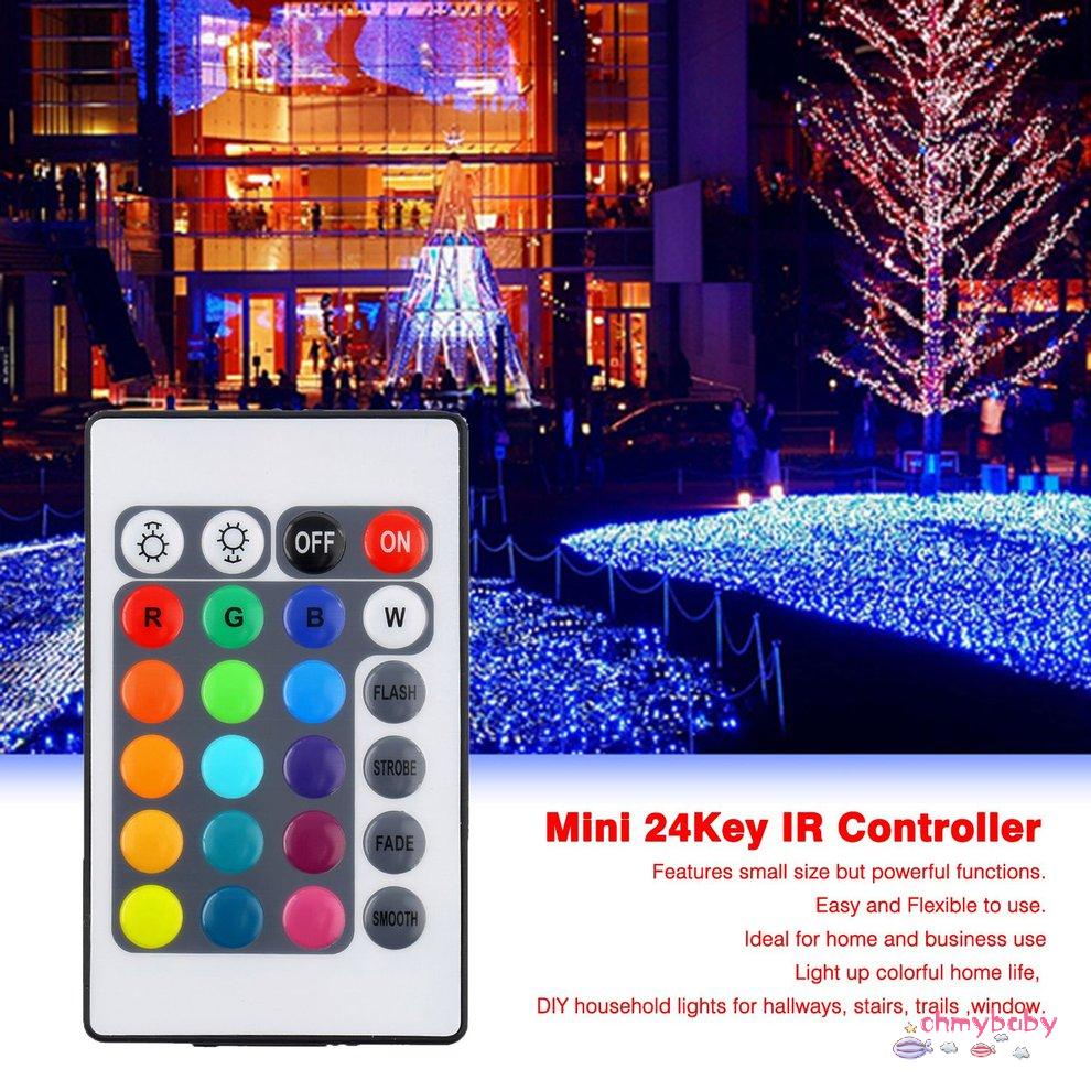 Bộ điều khiển từ xa mini 24Key IR không dây cho dải LED RGB 3528 5050 [8/13]