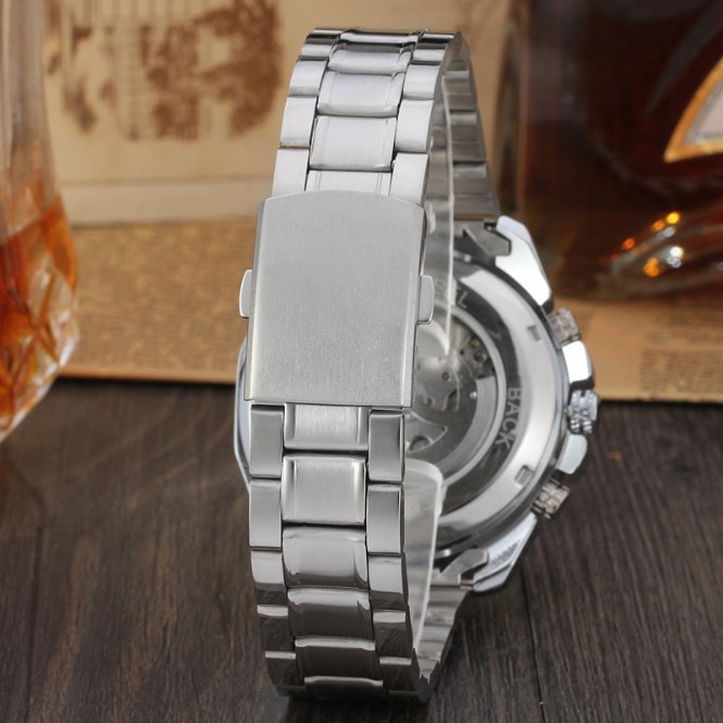 Đồng hồ nam Winner TM427 cơ lộ máy dây thép không gỉ