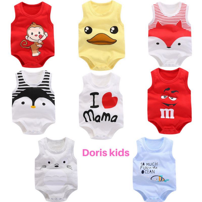 Bodysuit body chip cho bé trai bé gái mặc hè.Hàng Quảng Châu loại 1