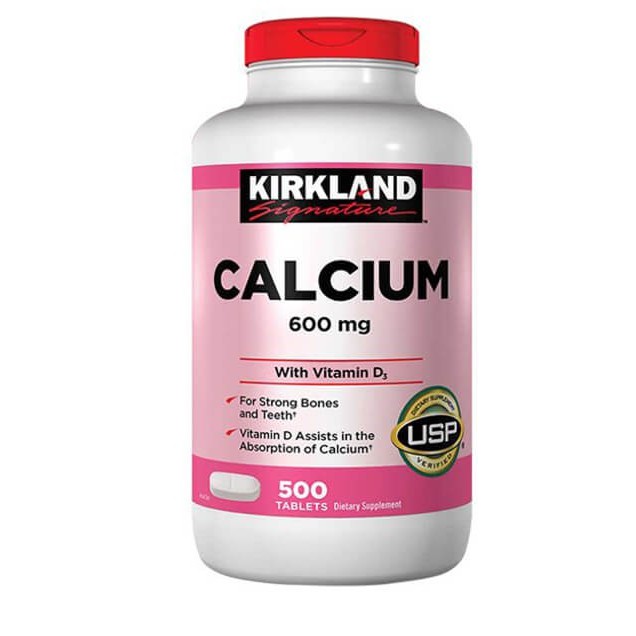 Viên uống Calcium 600mg + D3 500 viên- Xuất xứ Mỹ