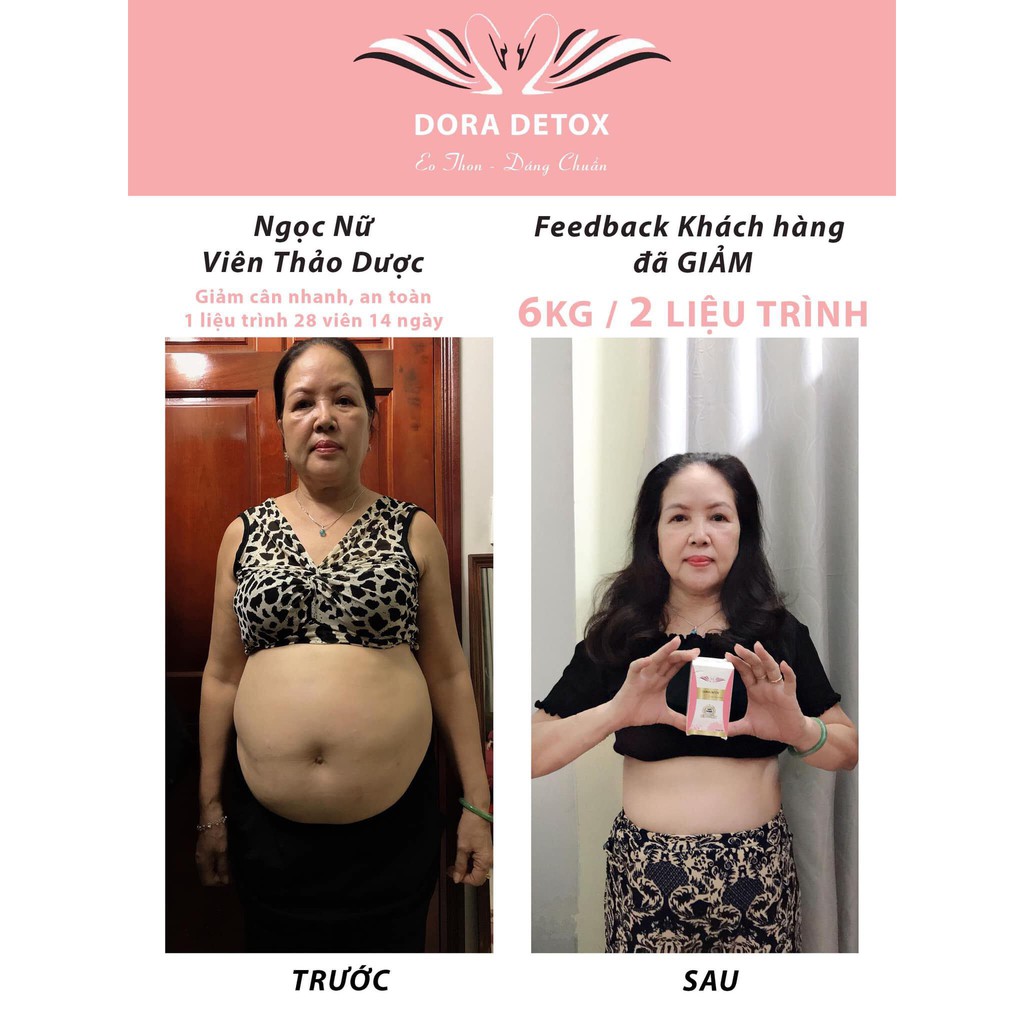 [Chính Hãng 2021] Viên Uống Giảm Cân An Toàn VIP DORA DETOX (Tặng Cao Tan Mỡ) | BigBuy360 - bigbuy360.vn