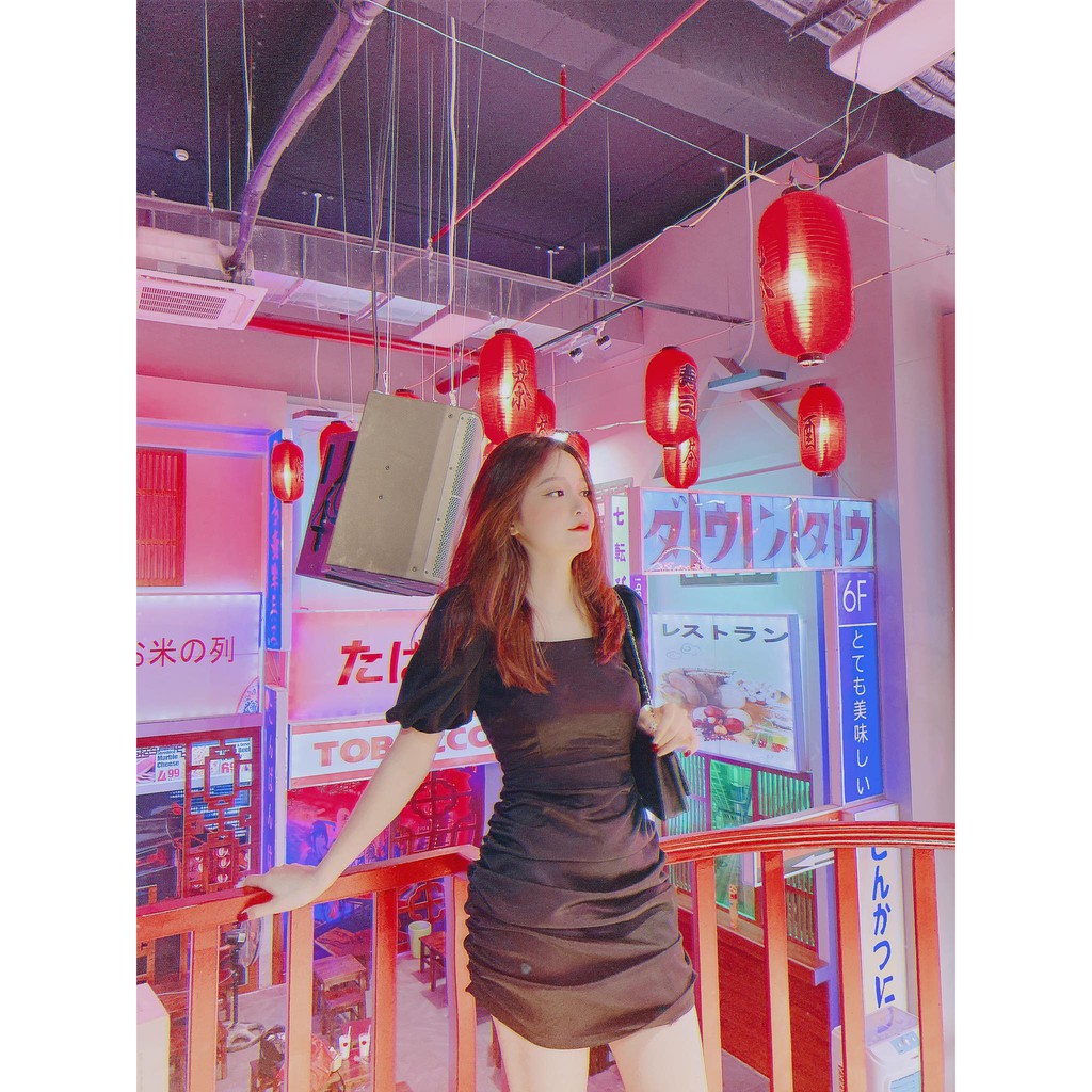Đầm Body Tay Phồng Cổ Vuông | BigBuy360 - bigbuy360.vn