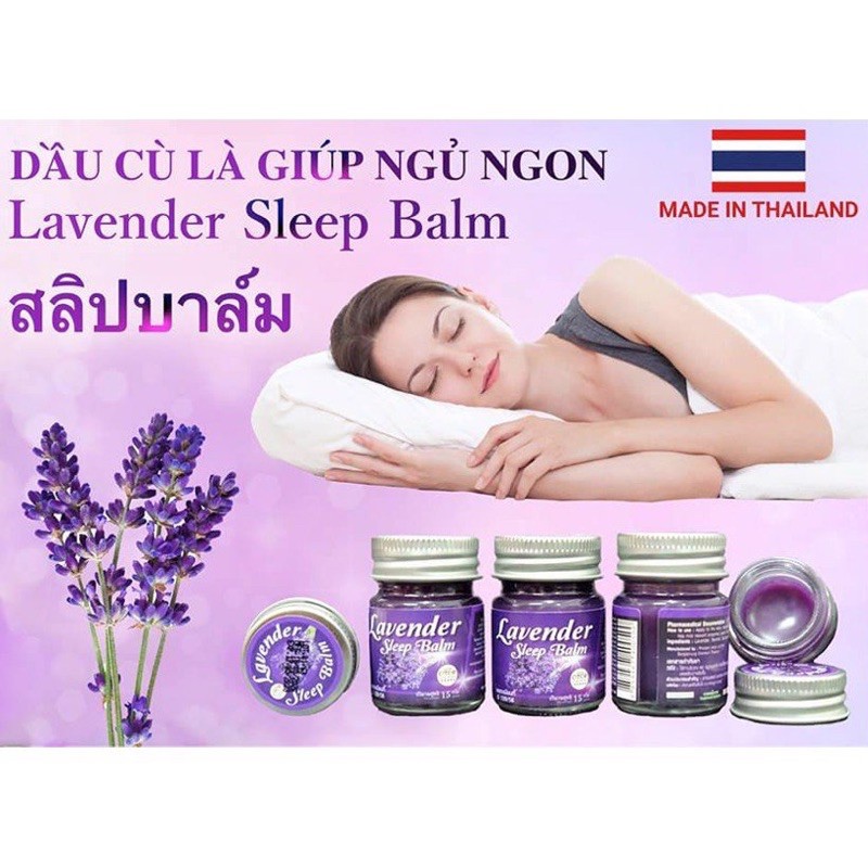 dầu-giúp dễ-ngủ-hương-laven hủ 15g mini (thailan)