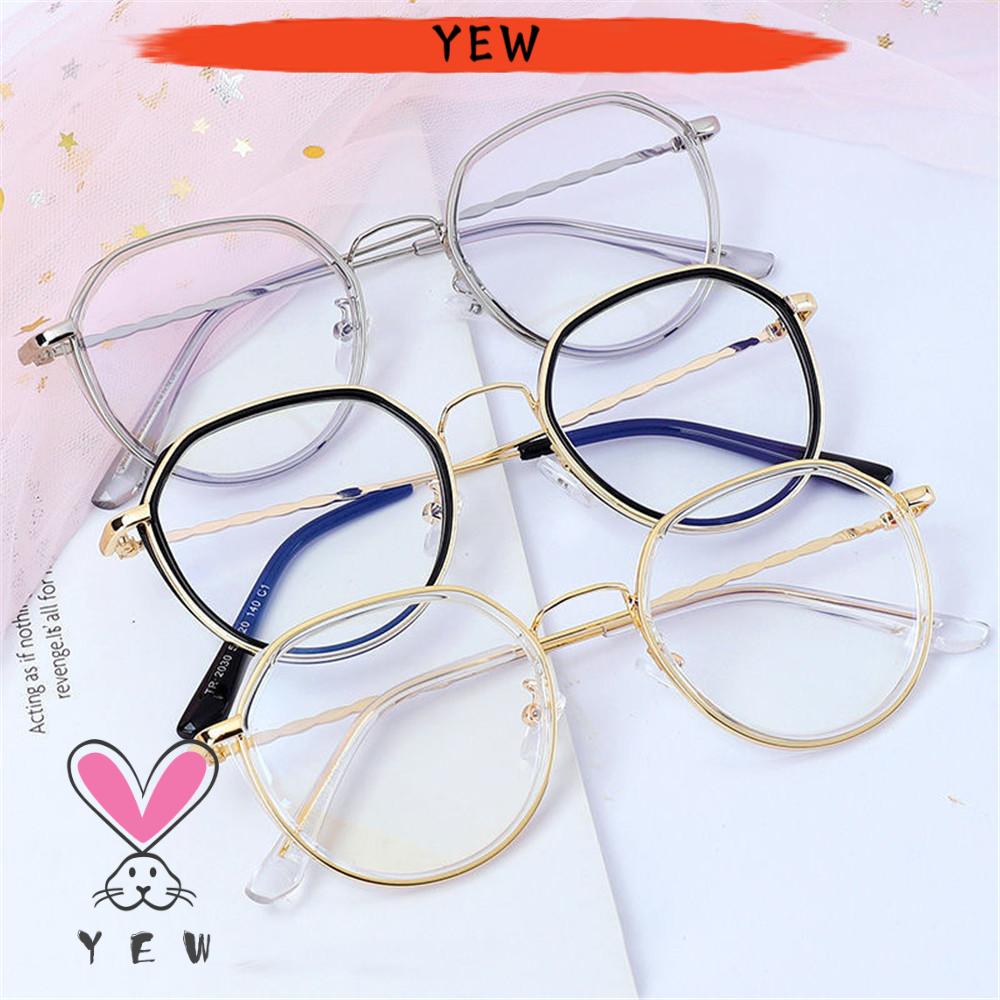 Mắt Kính Gọng Kim Loại Tròng Phẳng Mặt Kính Trong Suốt Độ Phân Giải Cao Phong Cách Cổ Điển Thời Trang Cho Nam Và Nữ