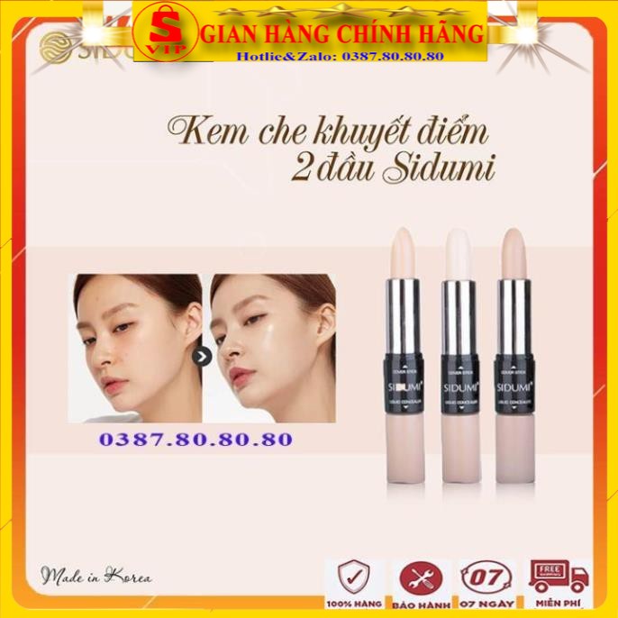 [ AUT - HÀNG XỊN ] Kem che khuyết điểm 2 đầu cao cấp chính hãng Sidumi hàn quốc/ Kem che khuyết điểm cho nam nữ kiềm dầu