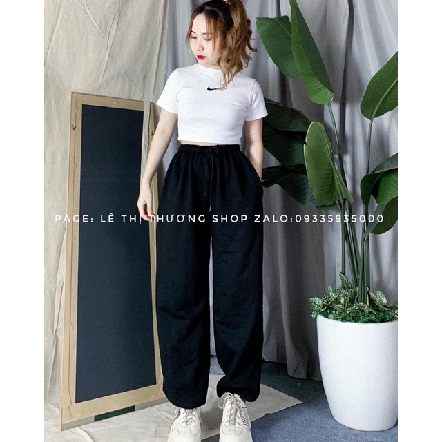 Set Quần Jogger + Croptop Thêu