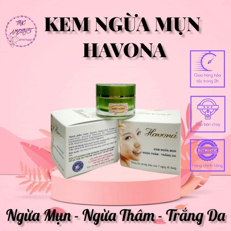 KEM NGỪA MỤN NGỪA THÂM TRẮNG DA HAVONA
