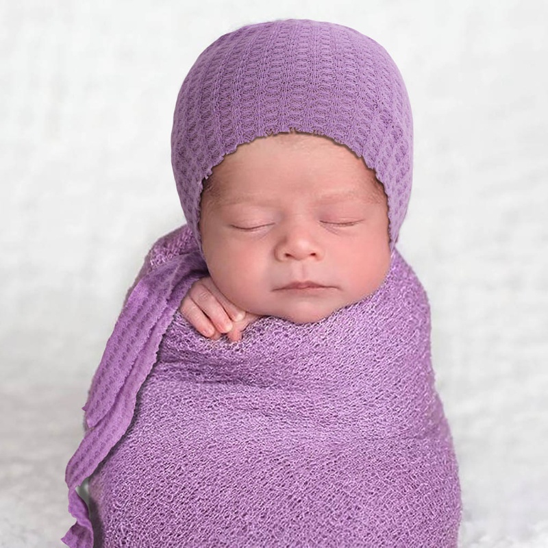 Bộ 2 Món Mũ Khăn Choàng Và Khăn Choàng Cổ Thoải Mái Quyến Rũ Cho Bé Sơ Sinh