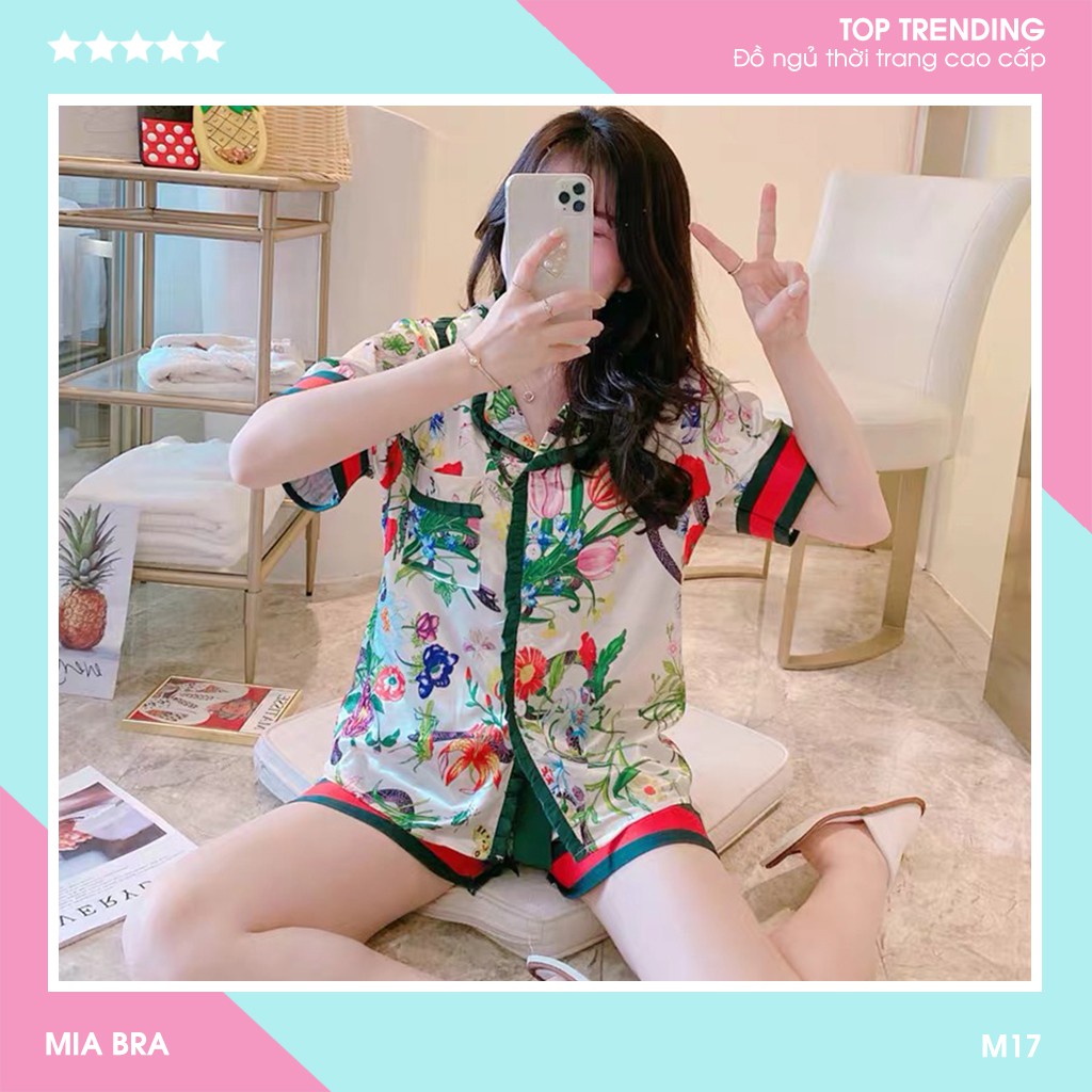 Bộ đồ ngủ Pijama hoa MIA BRA M17