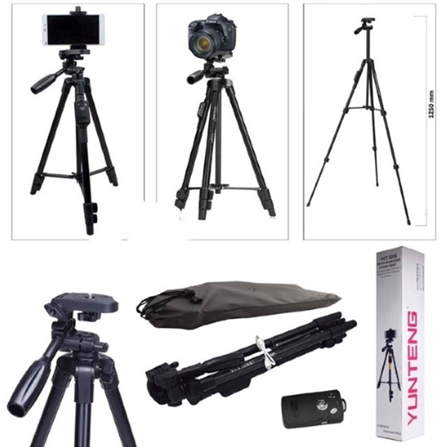 Gậy 3 chân Tripod 3388 cao 1m50 + Remote Bluetooth