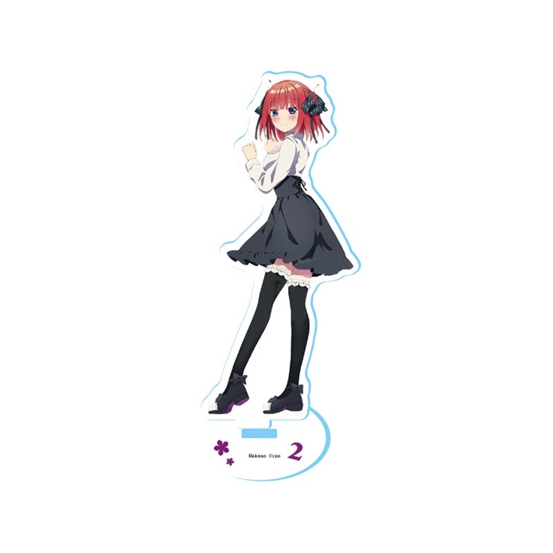 Mô hình Standee Gotoubun No Hanayome Váy Đầm DRESS Nhà Có 5 Nàng Dâu Tượng Acrylic Anime mica trưng bày chibi
