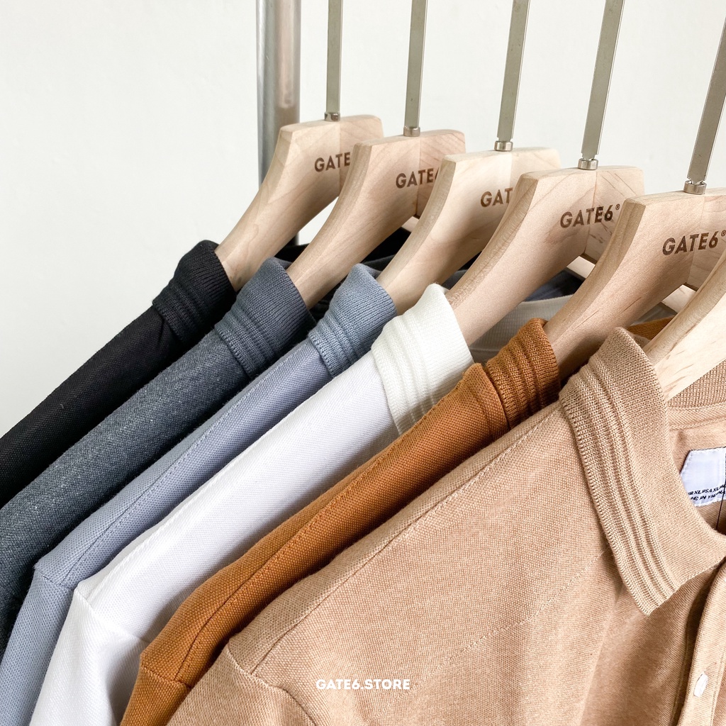 Áo Polo Nam trơn, thun cổ bẻ ZR vạch vai dáng suông regular fit 6 màu tông Hàn - GATE6 - #4754