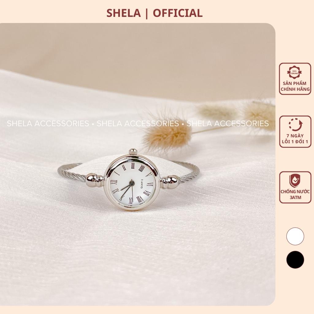 Đồng hồ đeo tay nữ dây kim loại giá rẻ mặt tròn phong cách thời trang RETRO cổ điển KIKO KK01