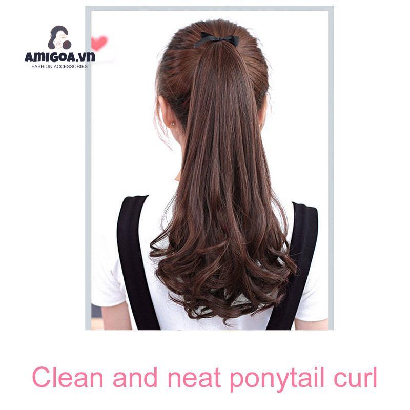 ✨✨Bộ Tóc Giả Đuôi Ngựa Uốn Xoăn Gợn Sóng Thời Trang Cho Nữ