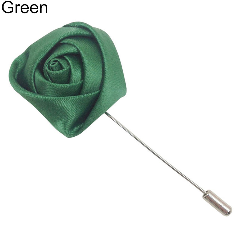 Trâm cài áo hình hoa hồng gắn vest tuxedo cho tiệc cưới