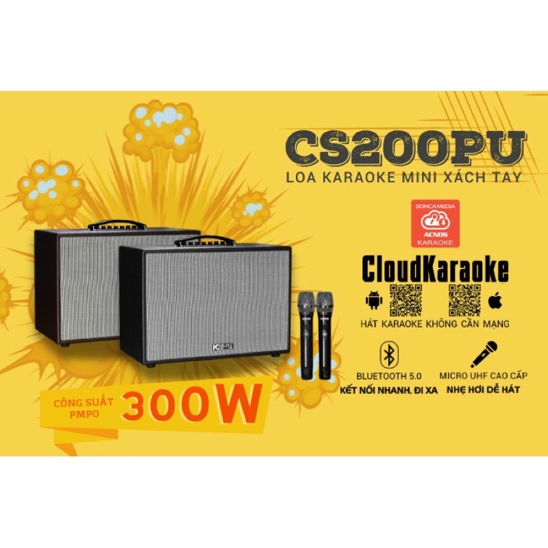 Loa Karaoke di động mini ACNOS CS250PUW/ CS250SON - Chính hãng new 100%