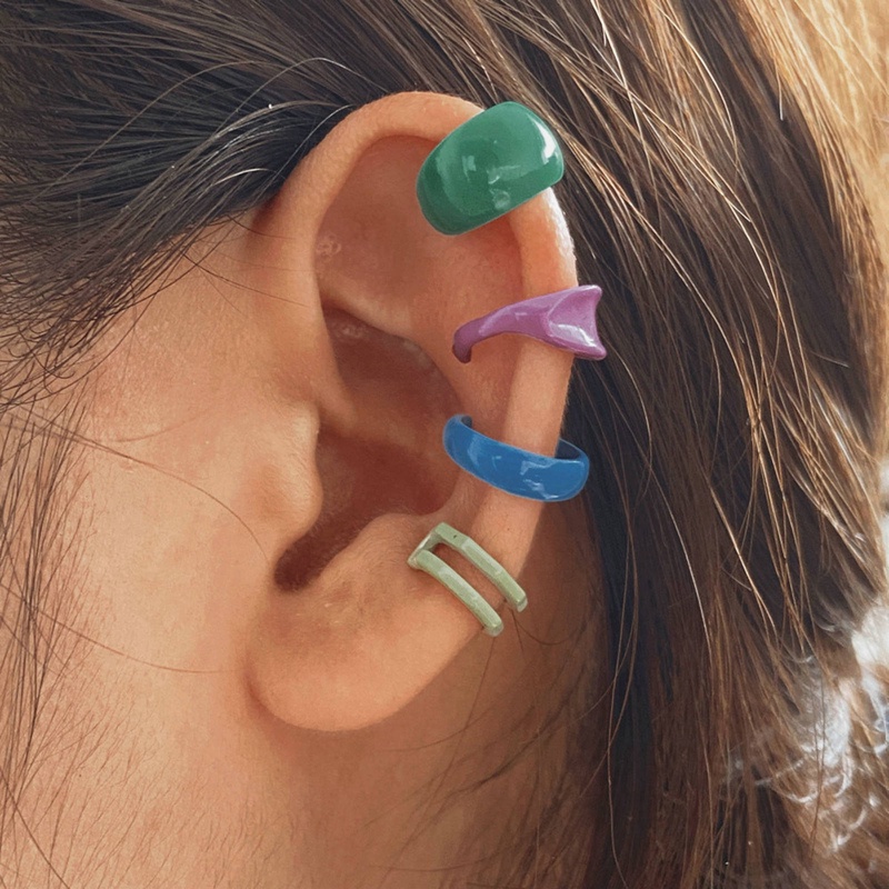 Khuyên vành tai không cần xỏ lỗ hình lá phong 999