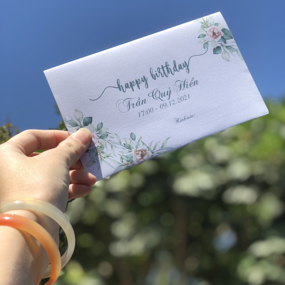 [TQQ] Thiệp mời sinh nhật đẹp khổ dài