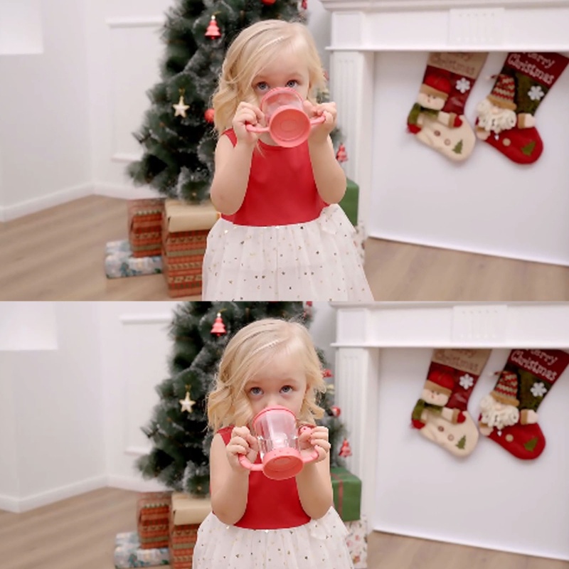 Bình Nước Mỏ Vịt Tập Uống Nước Có Tay Cầm Chống Rò Rỉ Họa Tiết Hoạt Hình Dễ Thương Cho Bé Trai Và Gái