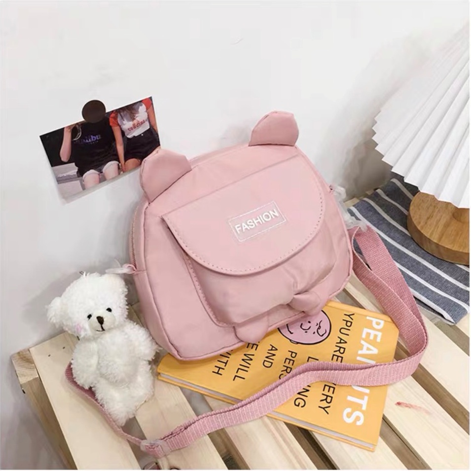 Túi đeo chéo mini tai mèo Fashion đáng yêu ( không kèm móc khóa phụ kiện )