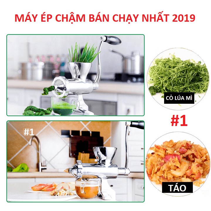 Máy Ép Chậm Cỏ Lúa Mì Cao Cấp Loại 1