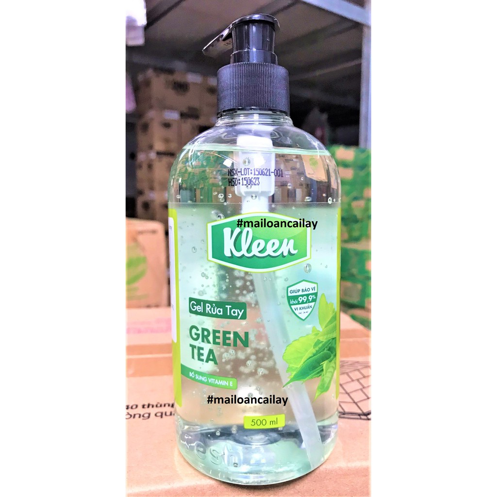 Gel rửa tay khô Diệt khuẩn Kleen không dùng nước 500ml (mẫu mới)