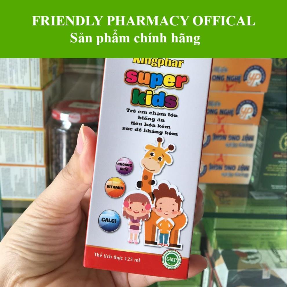 Siro Kingphar Superkids –Hỗ trợ giúp trẻ ăn ngon, ngủ tốt, tăng cường đề kháng (125ml)