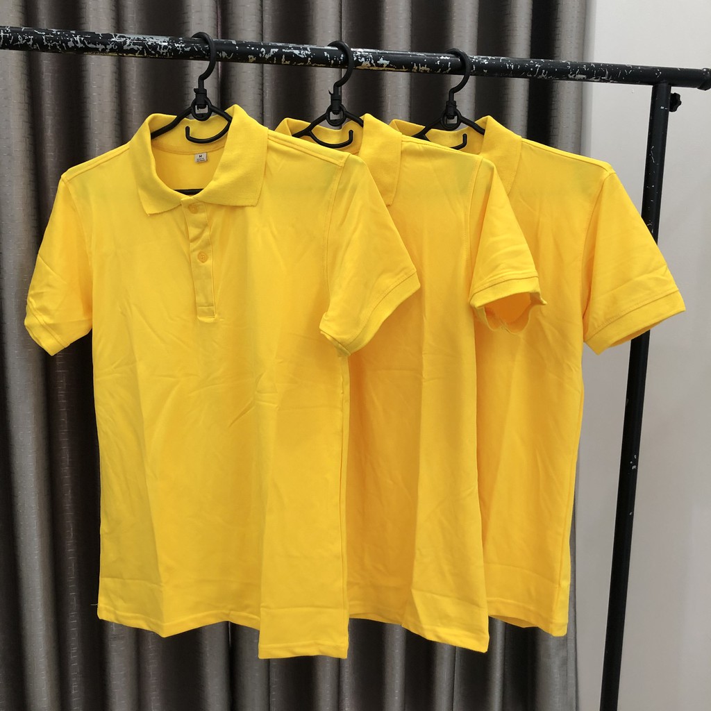 Áo Thun Có Cổ Cá Sấu 4 Chiều Màu Vàng Cúc Thời Trang 24h