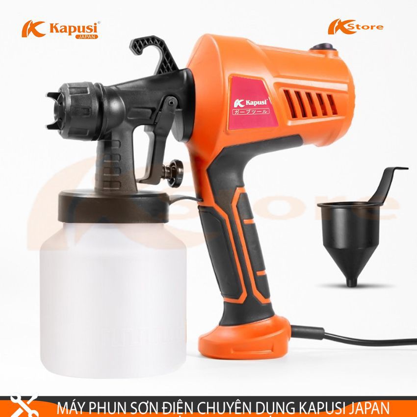 MÁY PHUN SƠN ĐIỆN CẦM TAY KAPUSI JAPAN 500W, TỐC ĐỘ PHUN 650ML/PHÚT, ĐƯỜNG KÍNH VÒI PHUN 2.5MM, MÁY PHUN SƠN TIÊU CHUẨN