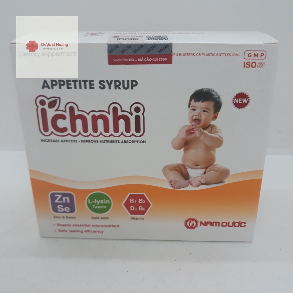 Siro Ăn Ngon ÍCH NHI PLUS - Chuyên Biệt Cho Trẻ Biếng Ăn - Bé Ăn Ngon Hơn, Hấp Thu Tốt Hơn