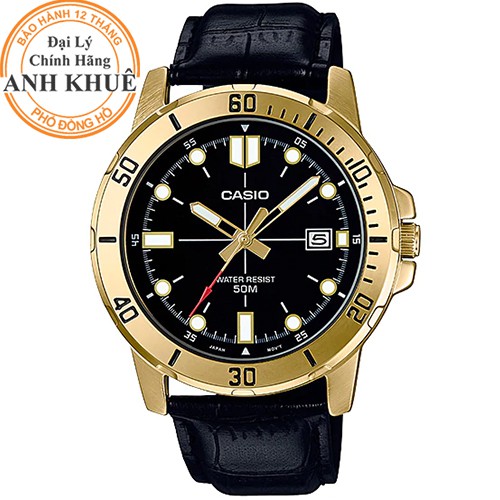 Đồng hồ nam dây da Casio Anh Khuê MTP-VD01GL-1EVUDF